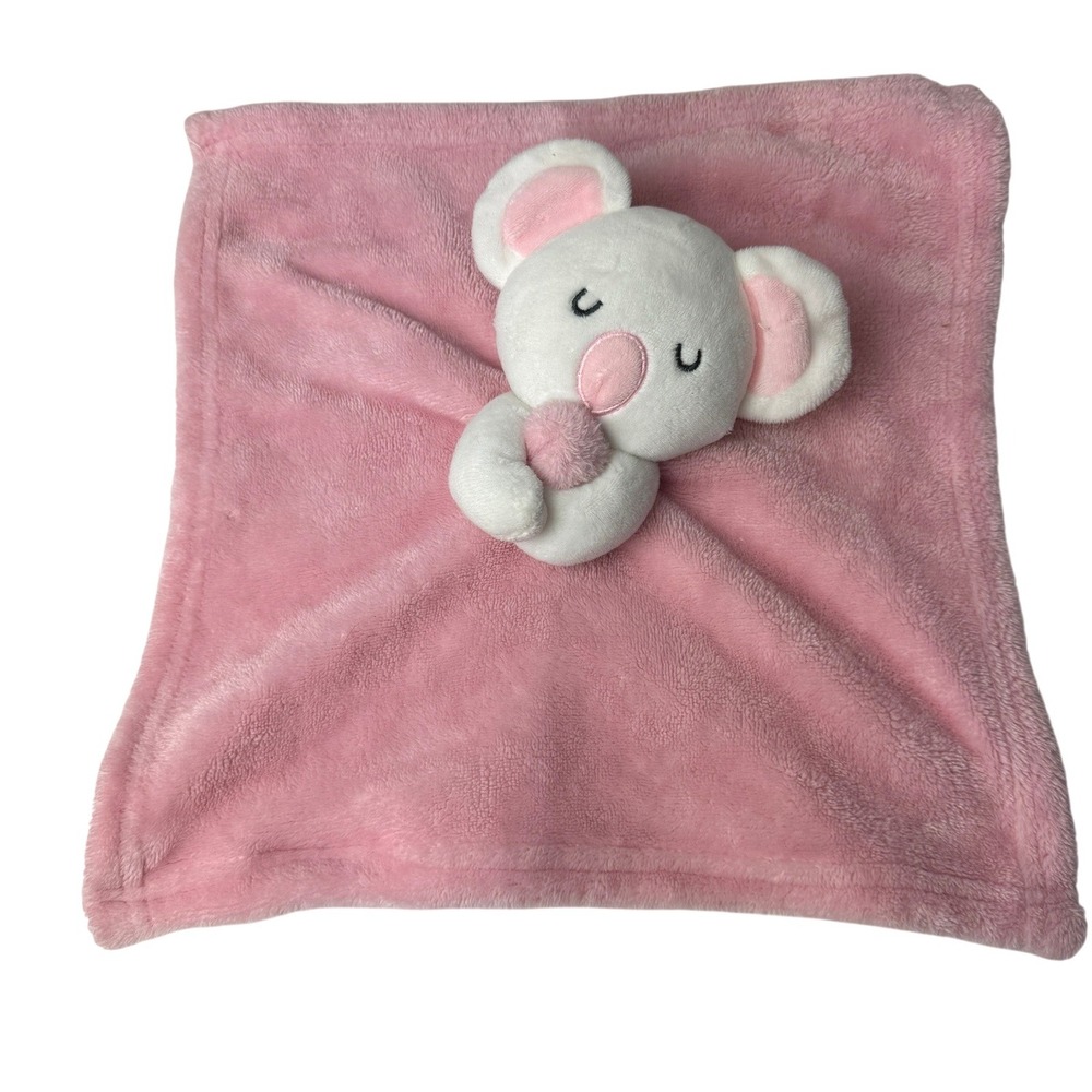 Tahari Baby Pink Koala Security Blanket‎ Plush Lovey Snuggler Mini Blanket